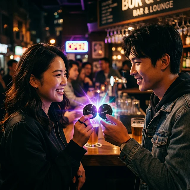 Two People Bumping Badges — NFC Exchange